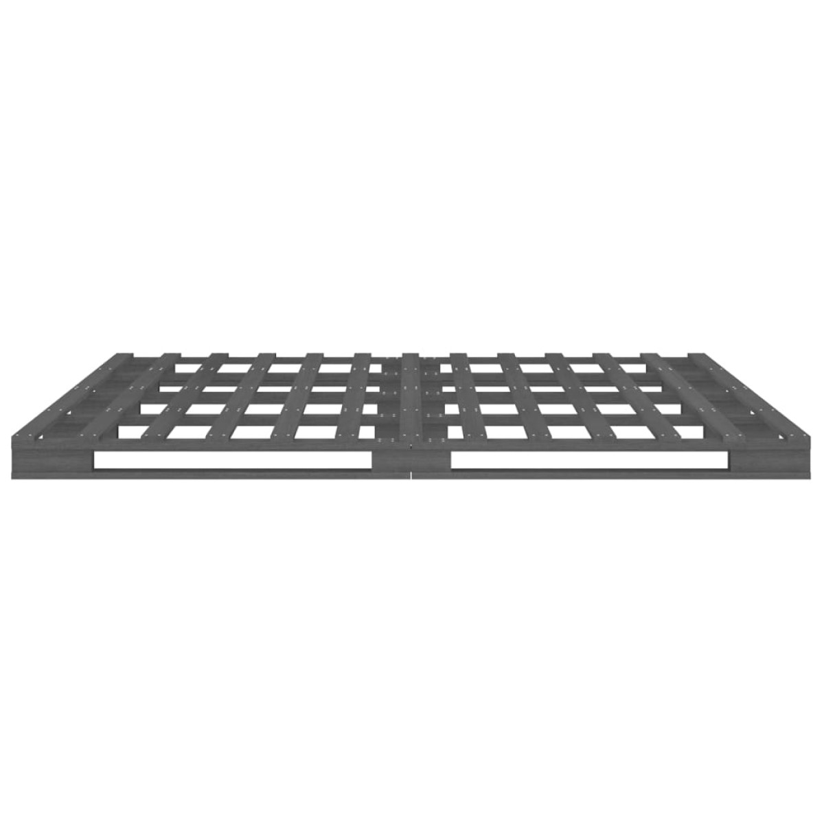 vidaXL Κρεβάτι από Παλέτες Γκρι 120 x 200 εκ. από Μασίφ Ξύλο Πεύκου