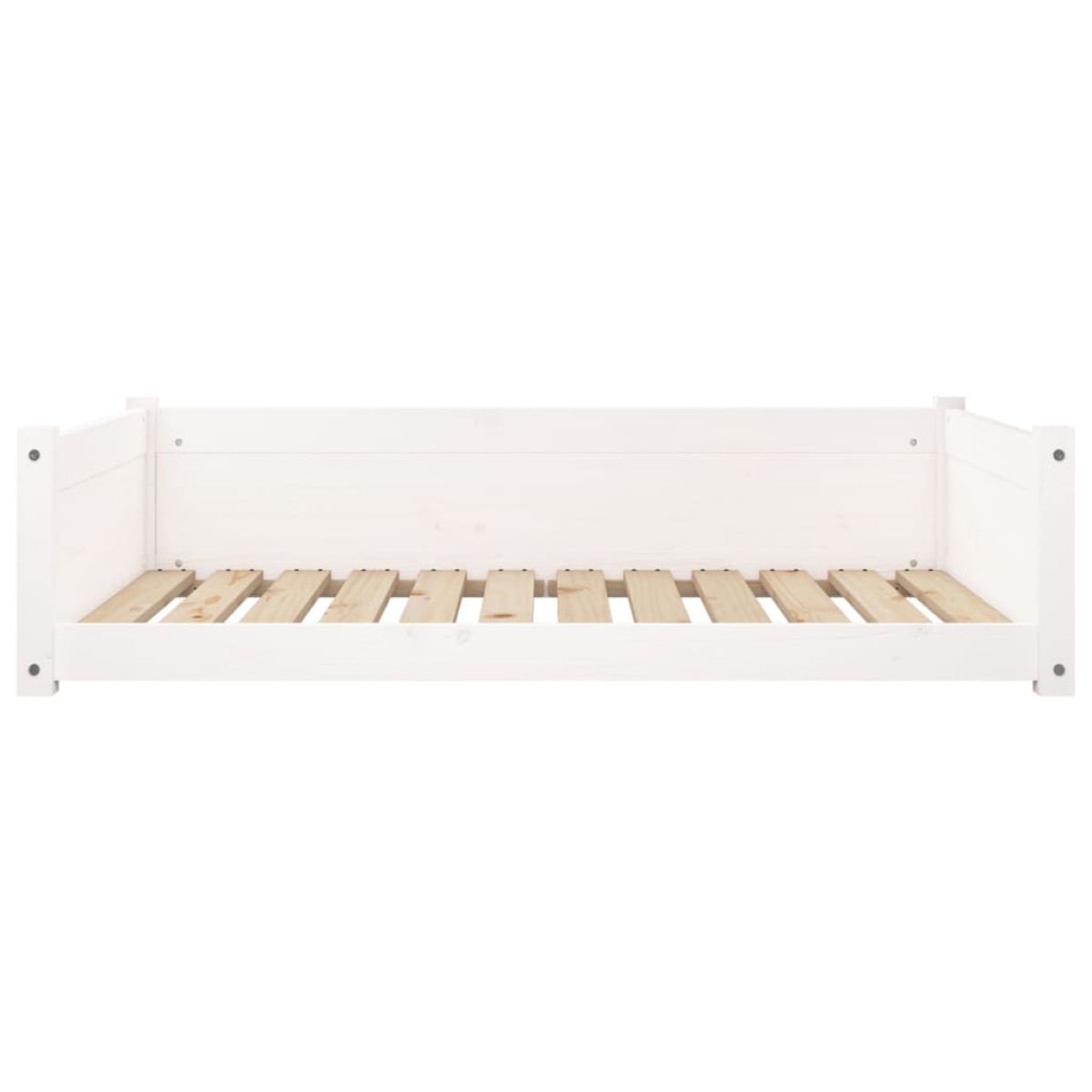 vidaXL Κρεβάτι Σκύλου άσπρο 105,5x75,5x28 εκ. από Μασίφ Ξύλο Πεύκου
