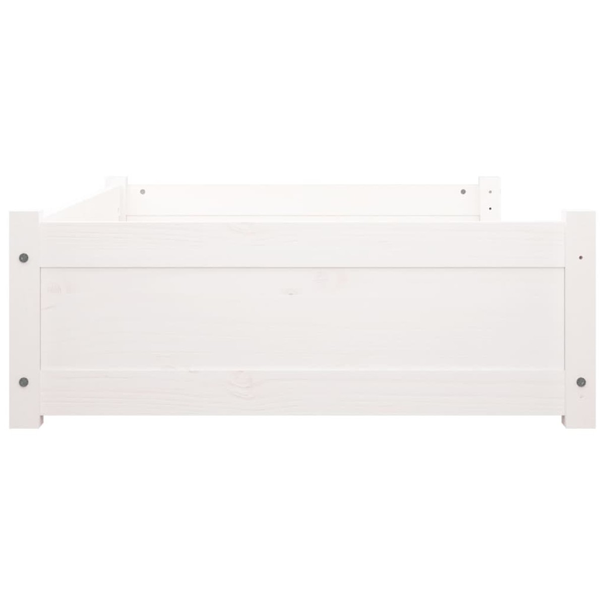 vidaXL Κρεβάτι Σκύλου άσπρο 105,5x75,5x28 εκ. από Μασίφ Ξύλο Πεύκου