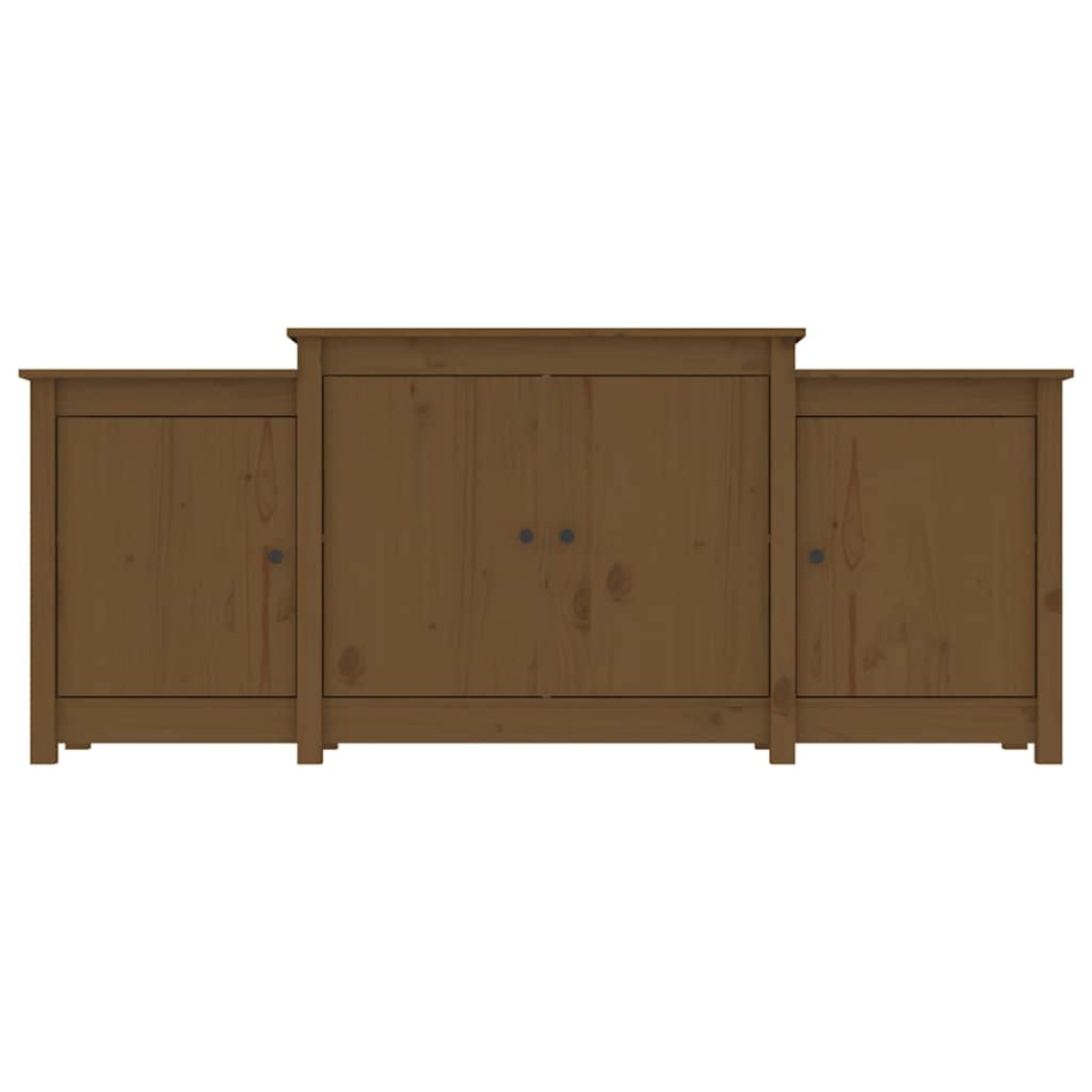 vidaXL Ντουλάπι Καφέ Μελί 164x37x68 εκ. από Μασίφ Ξύλο Πεύκου
