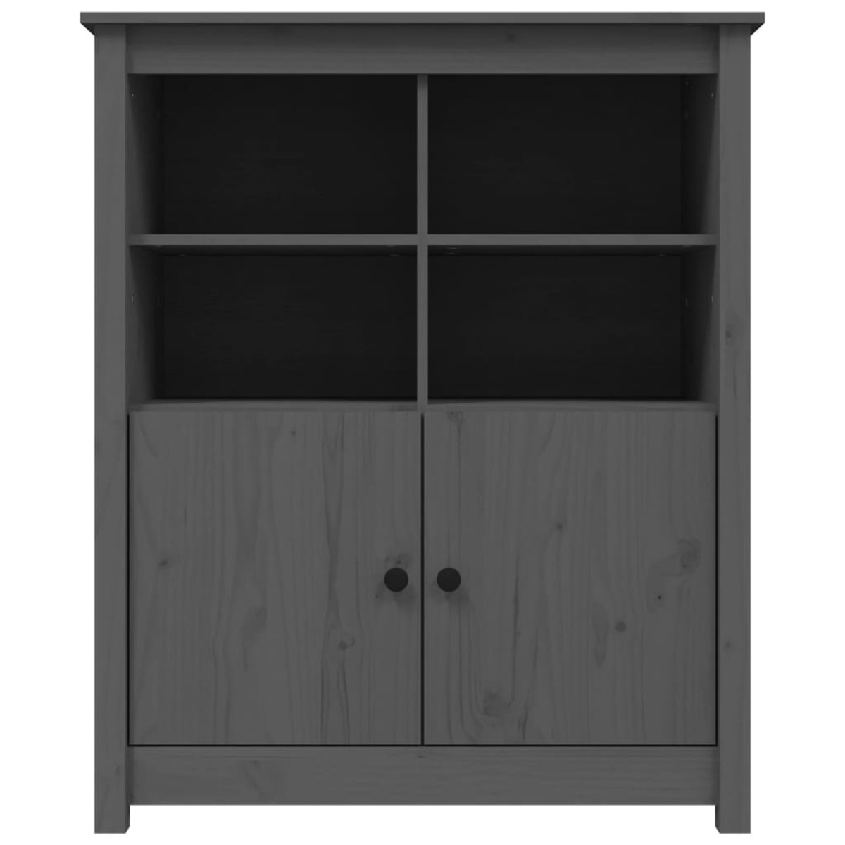vidaXL Ντουλάπι Γκρι 83 x 41,5 x 100 εκ. από Μασίφ Ξύλο Πεύκου