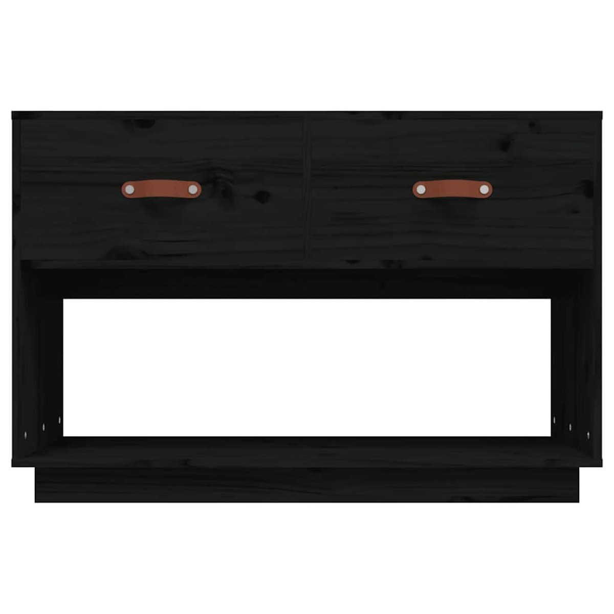 vidaXL Έπιπλο Τηλεόρασης Μαύρο 90x40x60 εκ. από Μασίφ Ξύλο Πεύκου
