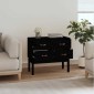 vidaXL Ντουλάπι Κονσόλα Μαύρη 90 x 40 x 78 εκ. από Μασίφ Ξύλο Πεύκου