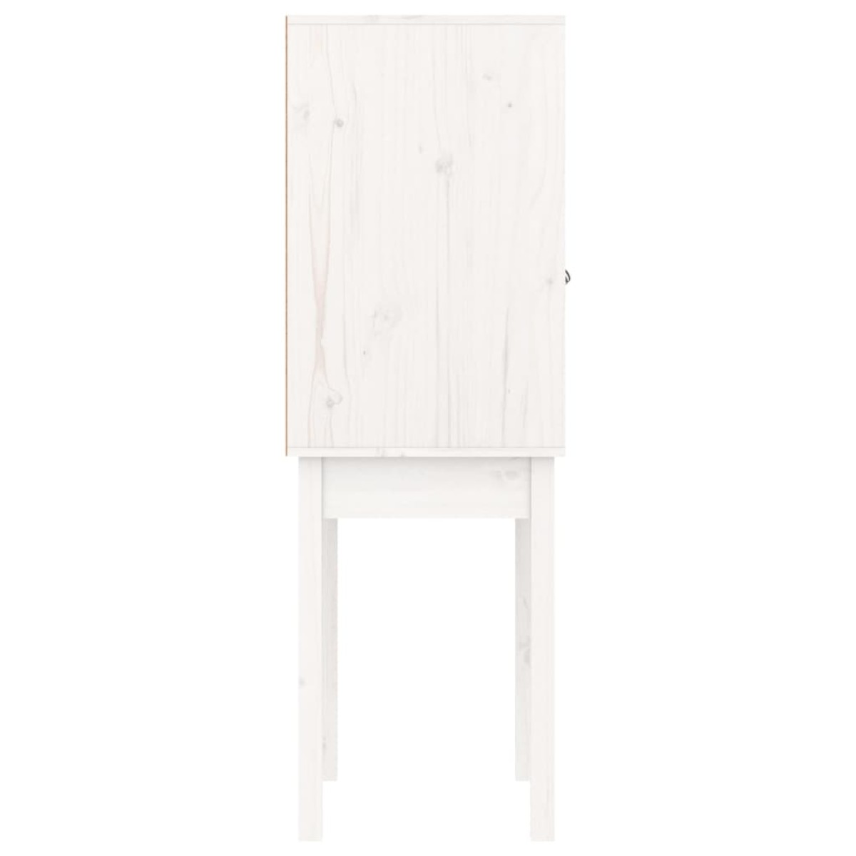 vidaXL Ντουλάπι Ψηλό Λευκό 60 x 40 x 120 εκ. από Μασίφ Ξύλο Πεύκου