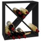vidaXL Κάβα Κρασιών Μαύρη 62 x 25 x 62 εκ. από Μασίφ Ξύλο Πεύκου