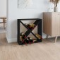 vidaXL Κάβα Κρασιών Μαύρη 62 x 25 x 62 εκ. από Μασίφ Ξύλο Πεύκου