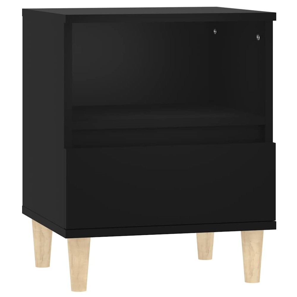 vidaXL Κομοδίνο Μαύρο 40 x 35 x 50 εκ.
