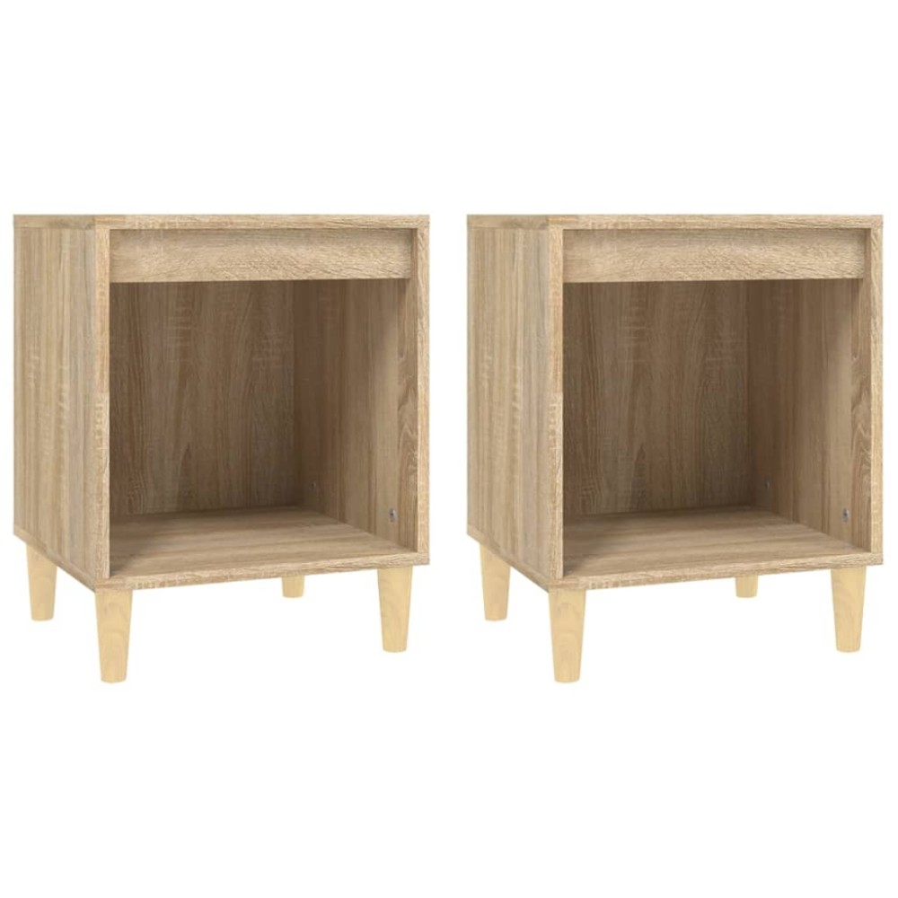 vidaXL Κομοδίνα 2 τεμ. Sonoma Δρυς 40 x 35 x 50 εκ.