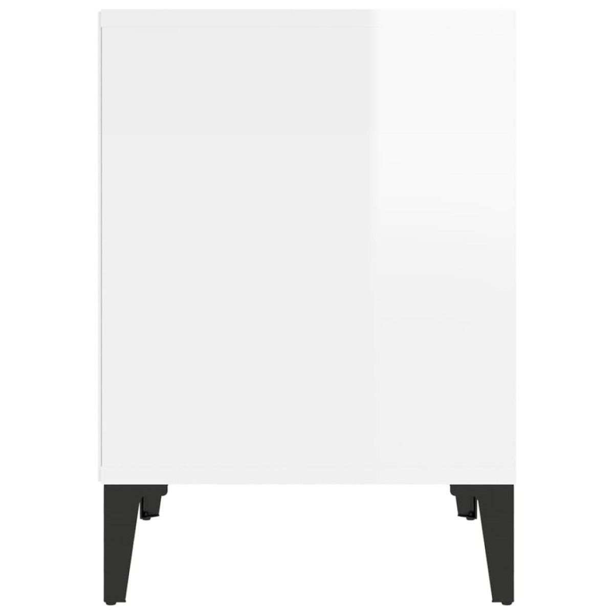 vidaXL Κομοδίνα 2 τεμ. Γυαλιστερό Λευκό 40 x 35 x 50 εκ.