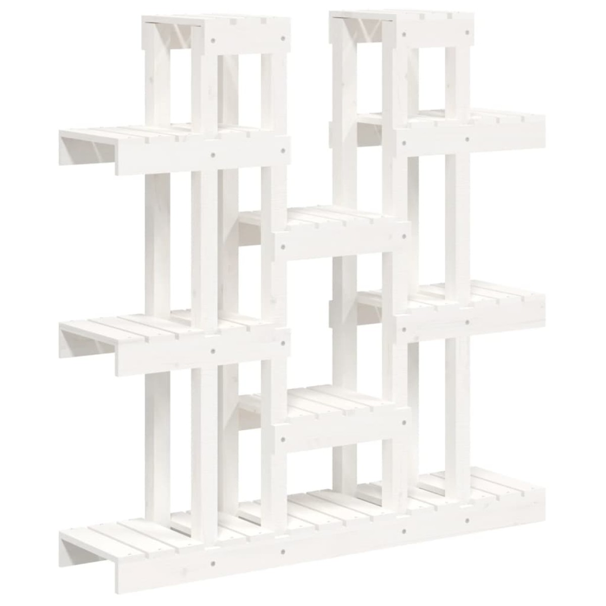 vidaXL Βάση Γλάστρας Λευκή 104,5x25x109,5 εκ. από Μασίφ Ξύλο Πεύκου