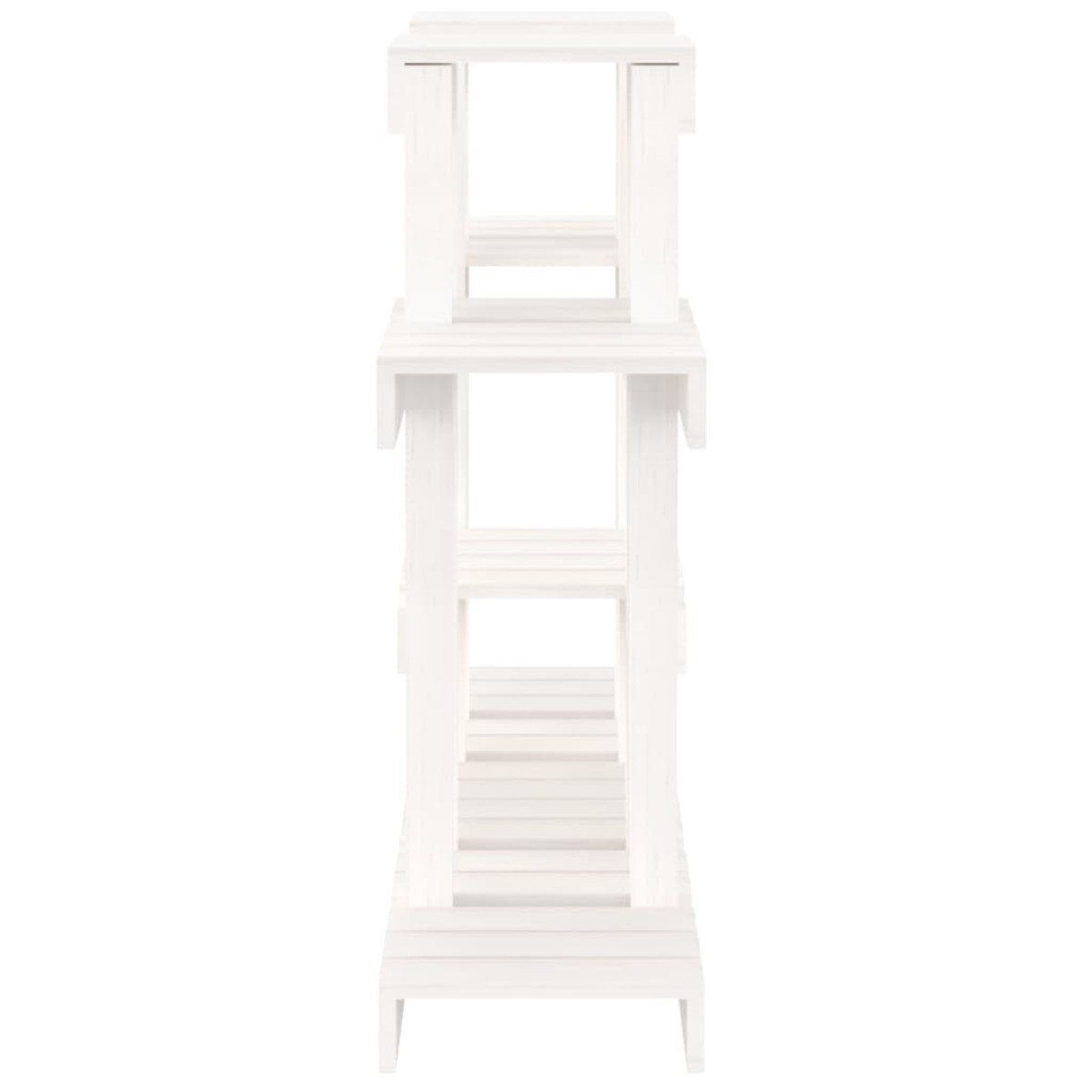 vidaXL Βάση Γλάστρας Λευκή 104,5 x 25 x 77,5 εκ. από Μασίφ Ξύλο Πεύκου