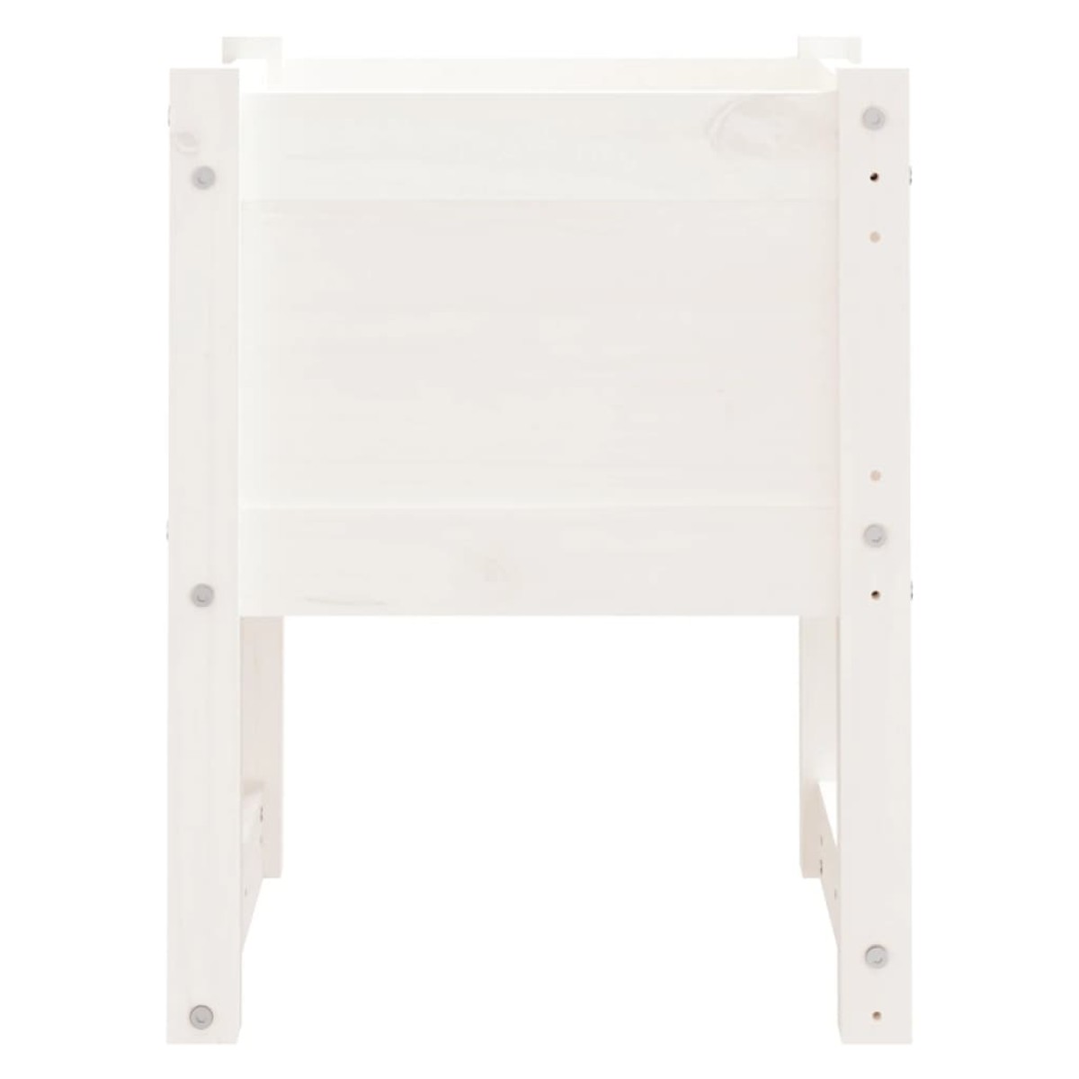 vidaXL Ζαρντινιέρα Λευκή 40x40x52,5 εκ. από Μασίφ Ξύλο Πεύκου