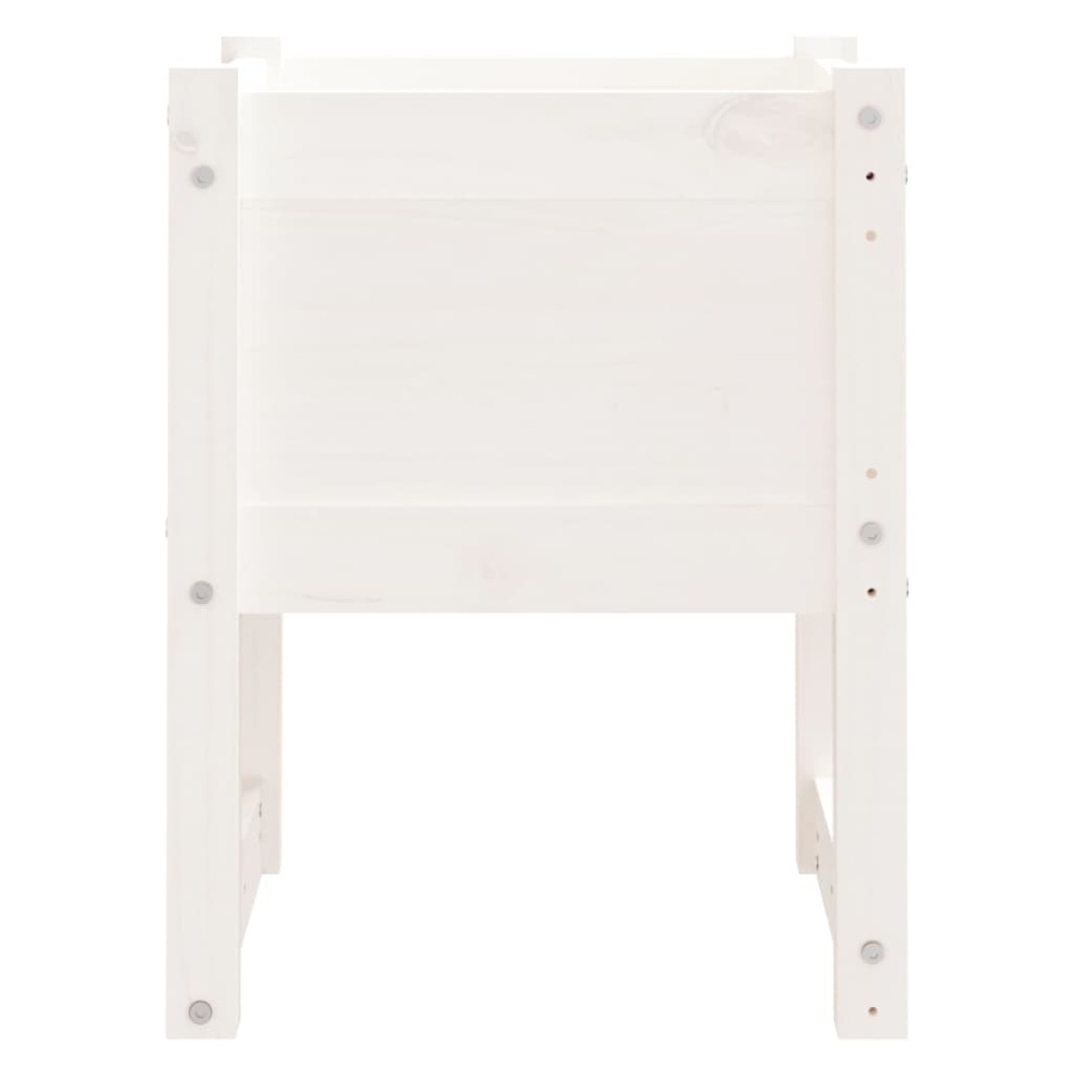 vidaXL Ζαρντινιέρες 2 τεμ. Λευκές 40x40x52,5 εκ. από Μασίφ Ξύλο Πεύκου