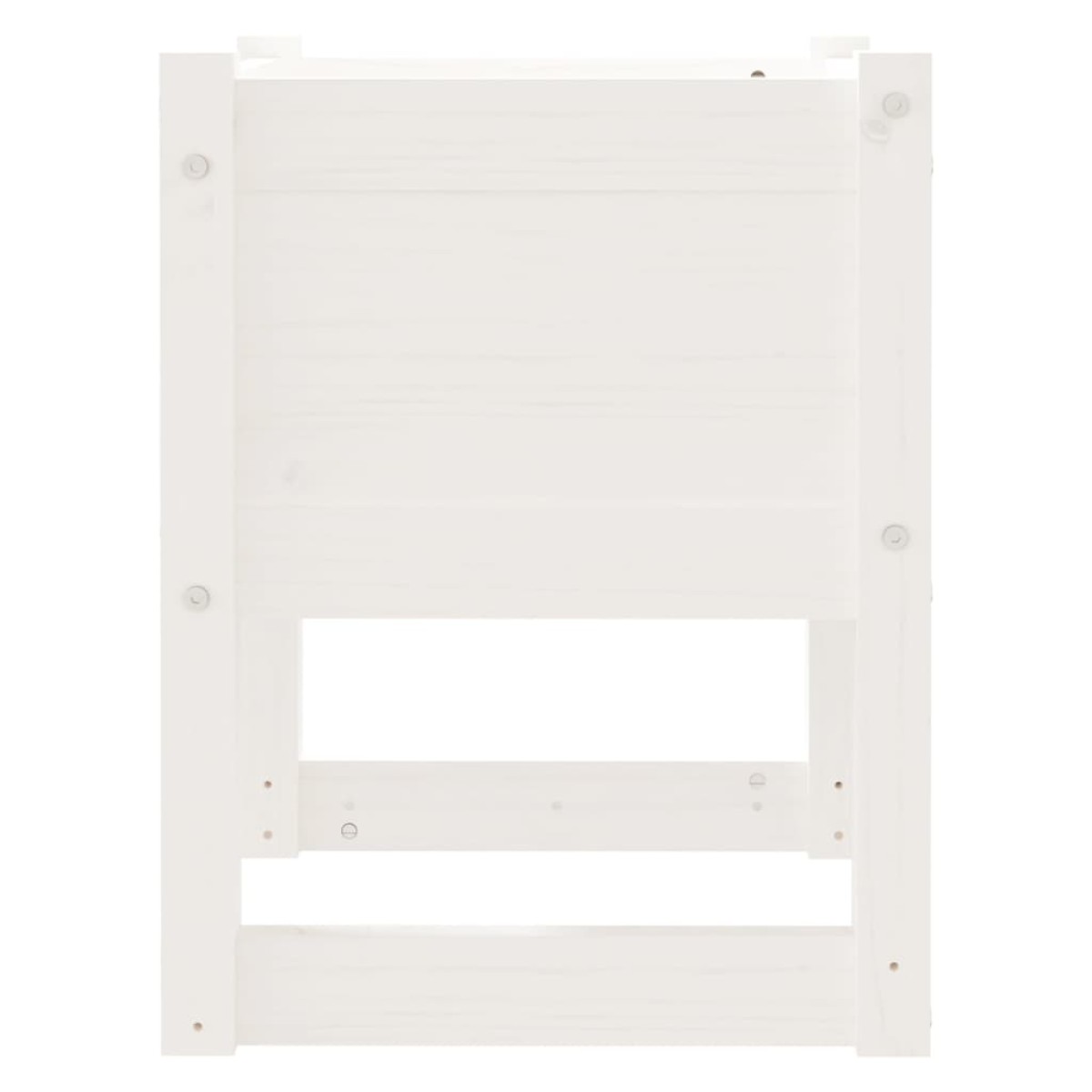 vidaXL Ζαρντινιέρες 2 τεμ. Λευκές 40x40x52,5 εκ. από Μασίφ Ξύλο Πεύκου