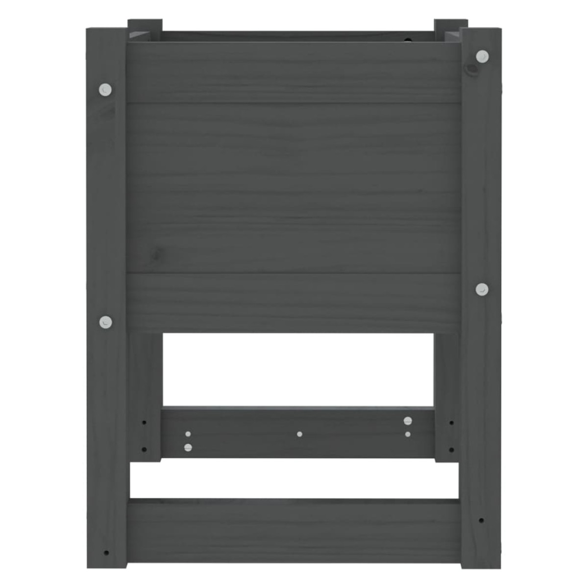 vidaXL Ζαρντινιέρα Γκρι 40 x 40 x 52,5 εκ. από Μασίφ Ξύλο Πεύκου