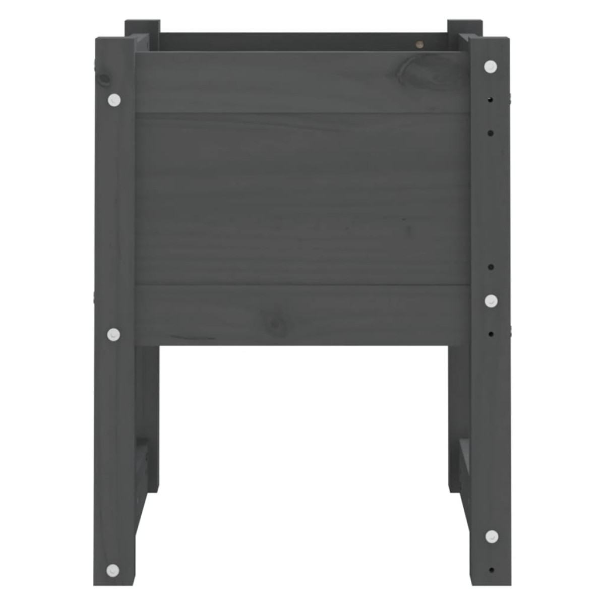 vidaXL Ζαρντινιέρες 2 τεμ. Γκρι 40x40x52,5 εκ. από Μασίφ Ξύλο Πεύκου