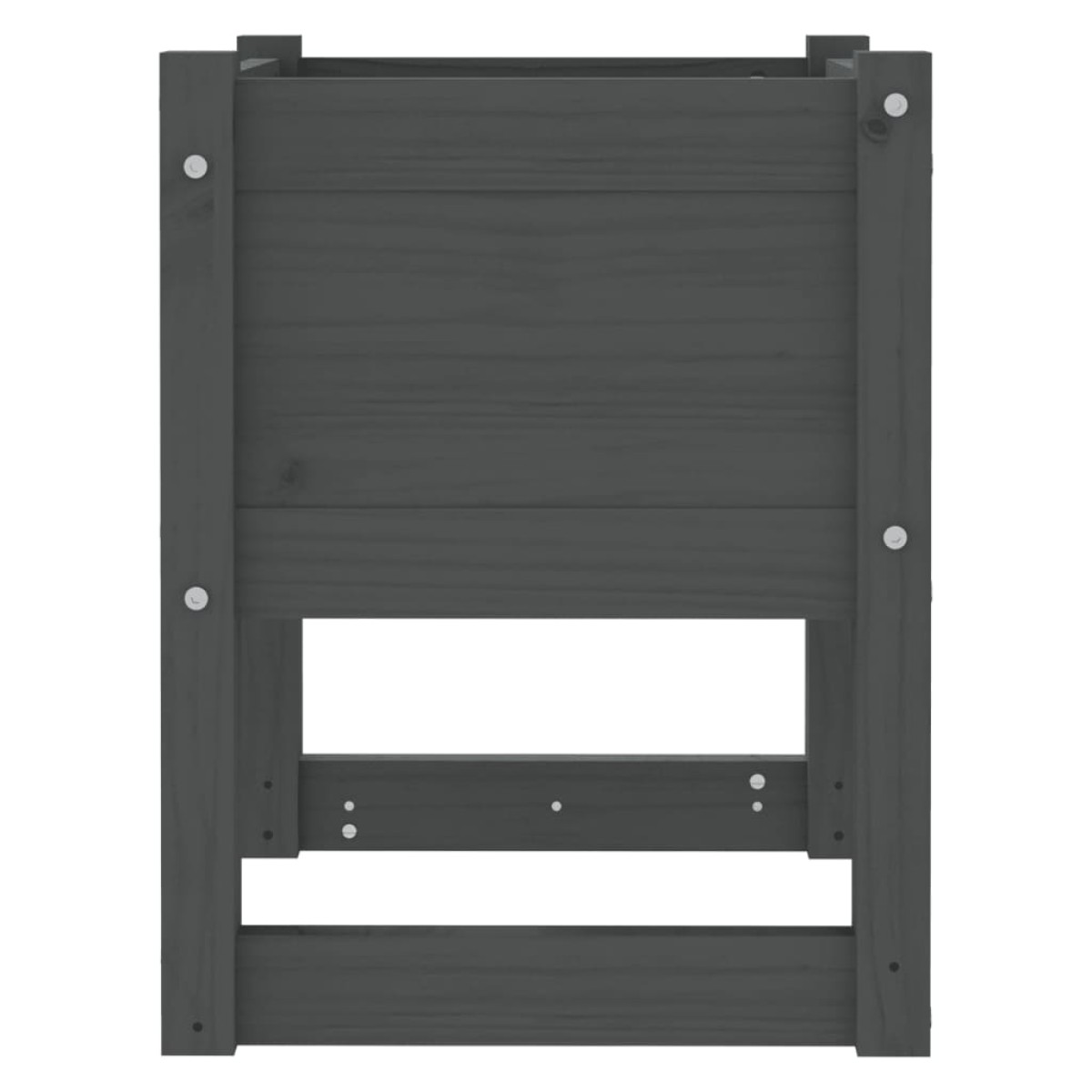 vidaXL Ζαρντινιέρες 2 τεμ. Γκρι 40x40x52,5 εκ. από Μασίφ Ξύλο Πεύκου