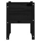 vidaXL Ζαρντινιέρες 2 τεμ. Μαύρο 40x40x52,5 εκ. από Μασίφ Ξύλο Πεύκου