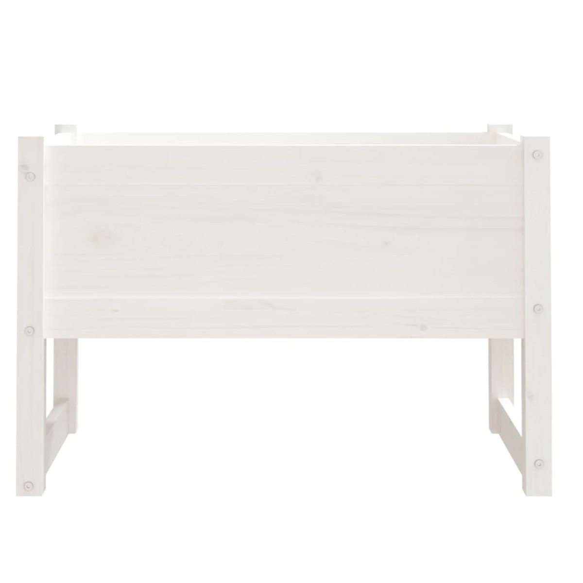 vidaXL Ζαρντινιέρα Λευκή 78 x 40 x 52 εκ. από Μασίφ Ξύλο Πεύκου