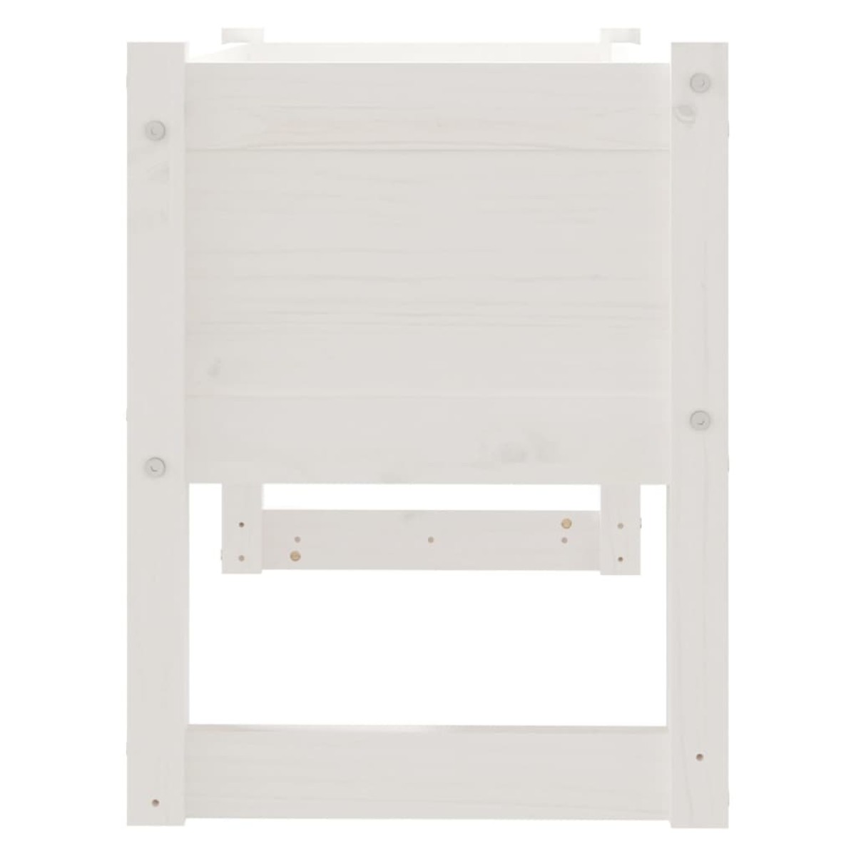 vidaXL Ζαρντινιέρα Λευκή 78 x 40 x 52 εκ. από Μασίφ Ξύλο Πεύκου