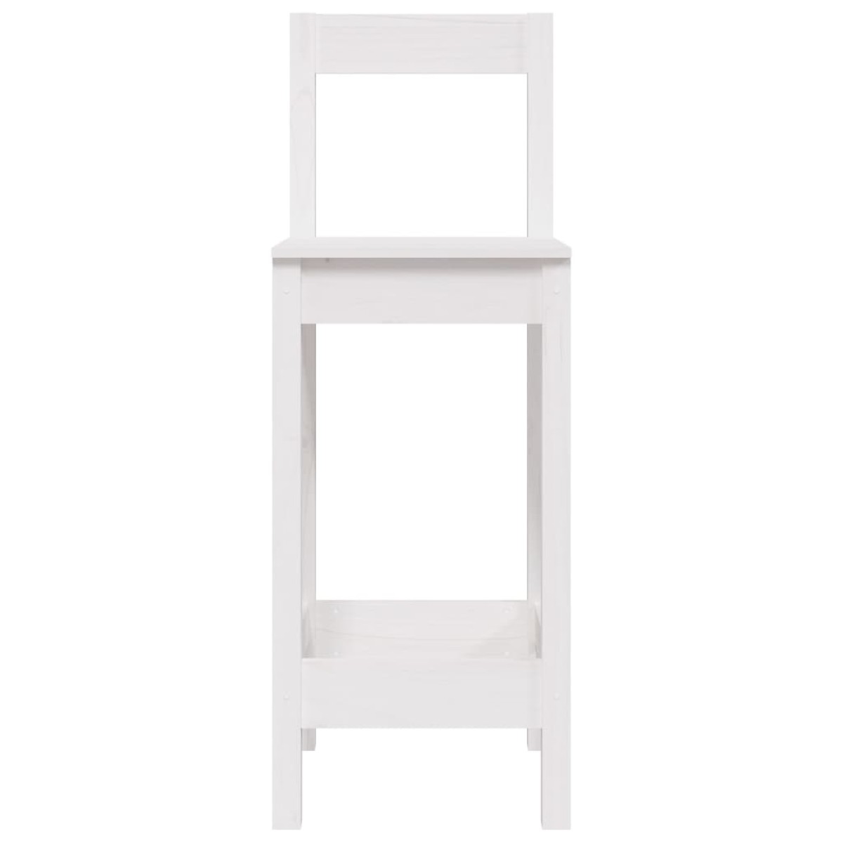 vidaXL Καρέκλες Μπαρ 2 τεμ. Λευκό 40x41,5x112 εκ. Μασίφ Ξύλο Πεύκου