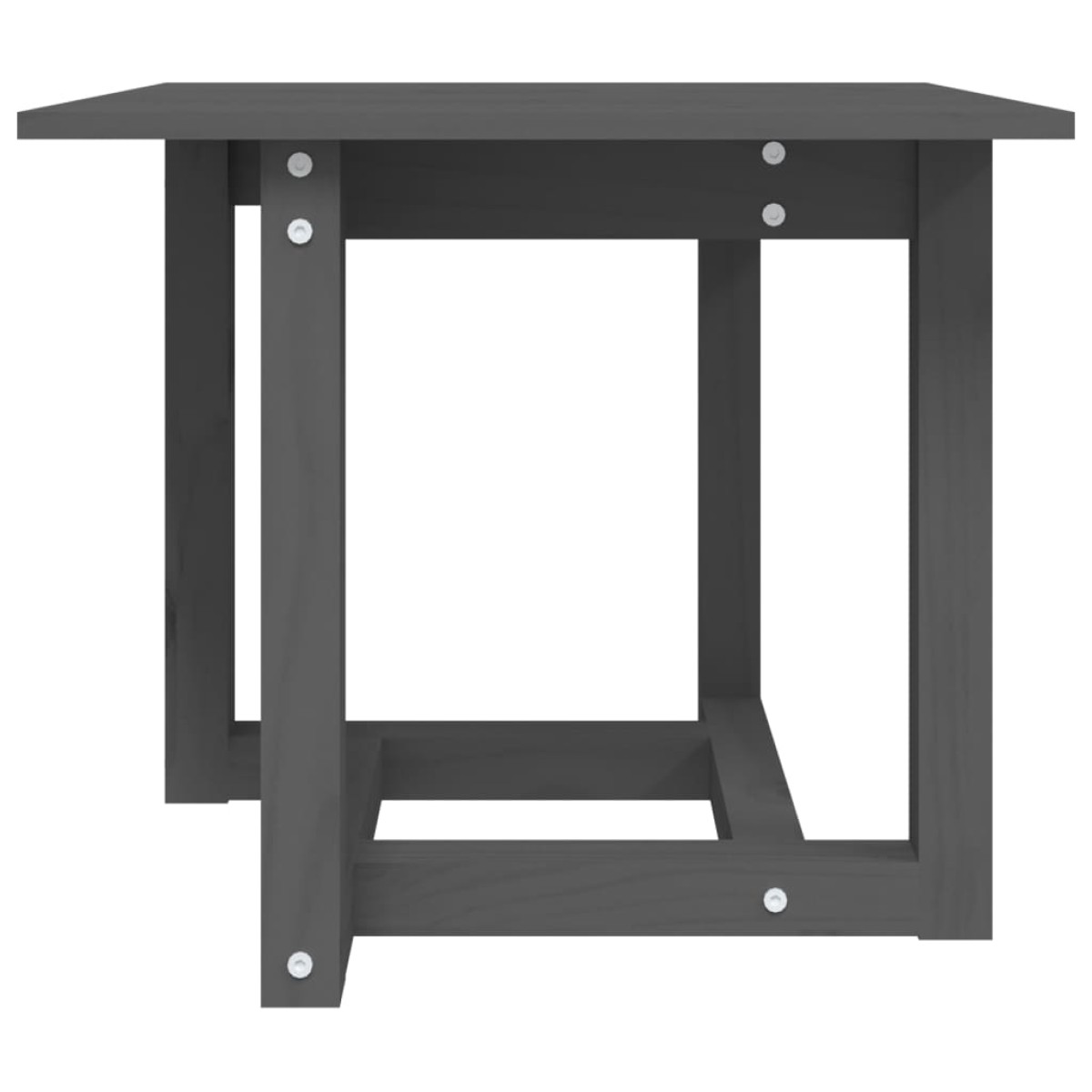 vidaXL Τραπεζάκι Σαλονιού Γκρι 50 x 50 x 45 εκ. από Μασίφ Ξύλο Πεύκου