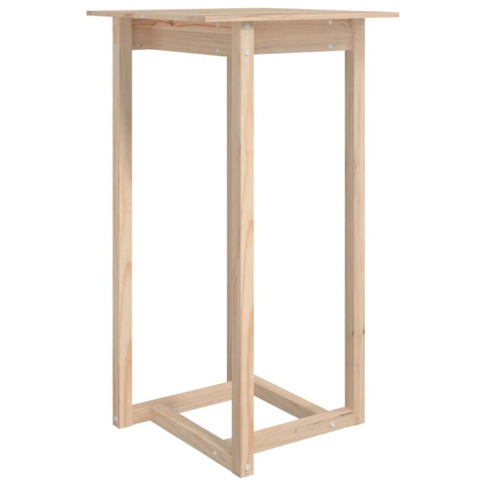 vidaXL Τραπέζι Μπαρ 60 x 60 x 110 εκ. από Μασίφ Ξύλο Πεύκου