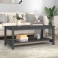 vidaXL Τραπεζάκι Σαλονιού Γκρι 110 x 55 x 45 εκ. από Μασίφ Ξύλο Πεύκου