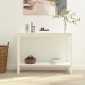vidaXL Τραπέζι Κονσόλα Λευκό 110 x 40 x 80 εκ. από Μασίφ Ξύλο Πεύκου