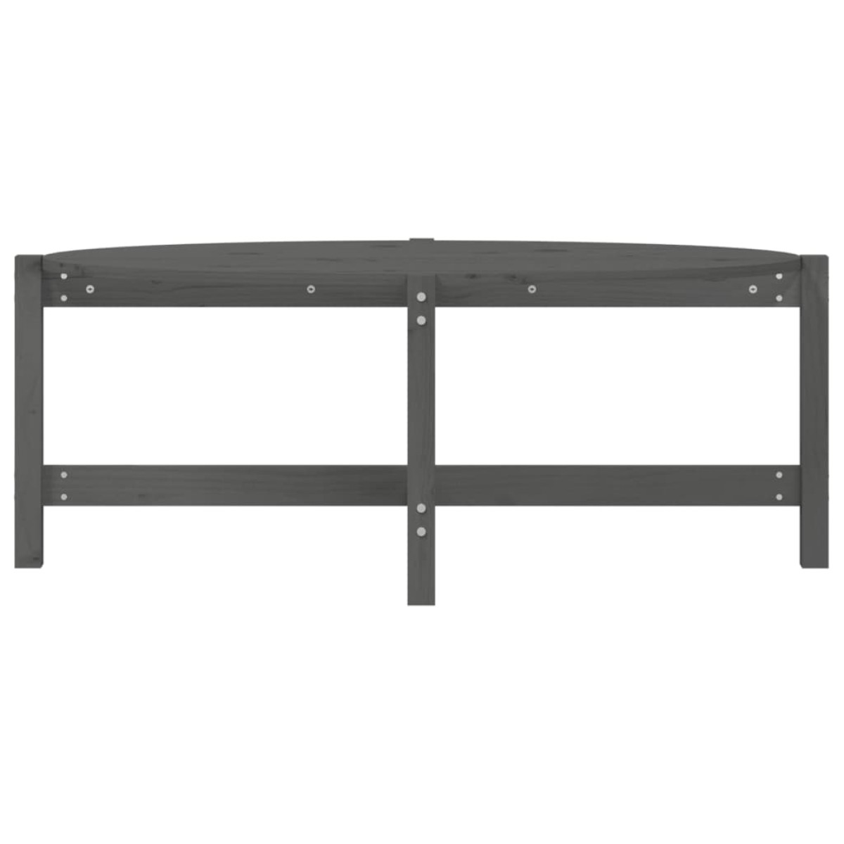 vidaXL Τραπεζάκι Σαλονιού Γκρι 118x63x45 εκ. από Μασίφ Ξύλο Πεύκου