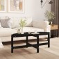 vidaXL Τραπεζάκι Σαλονιού Μαύρο 118x63x45 εκ. από Μασίφ Ξύλο Πεύκου