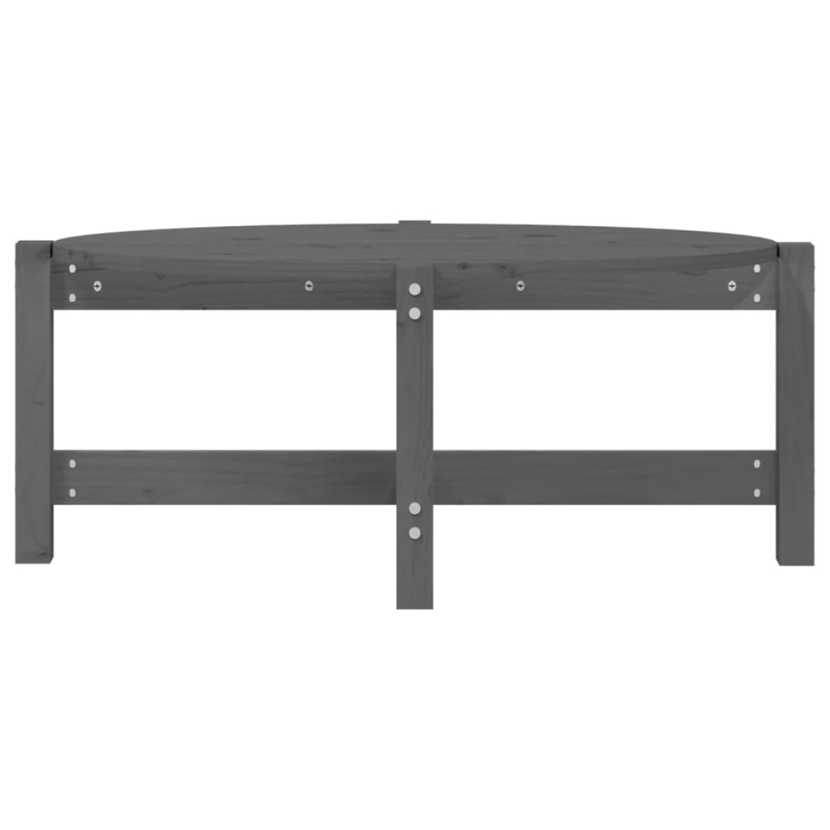 vidaXL Τραπεζάκι Σαλονιού Γκρι 87 x 48 x 35 εκ. από Μασίφ Ξύλο Πεύκου
