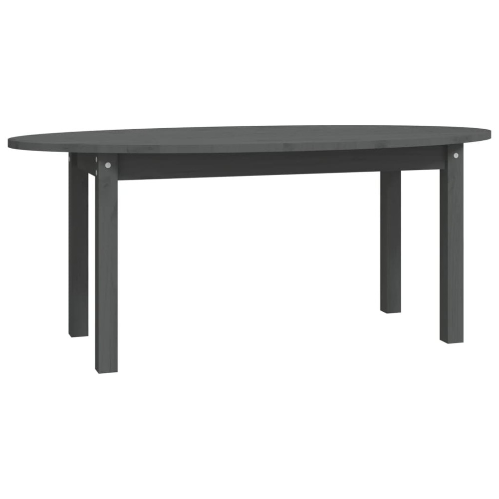 vidaXL Τραπεζάκι Σαλονιού Γκρι 110 x 55 x 45 εκ. από Μασίφ Ξύλο Πεύκου