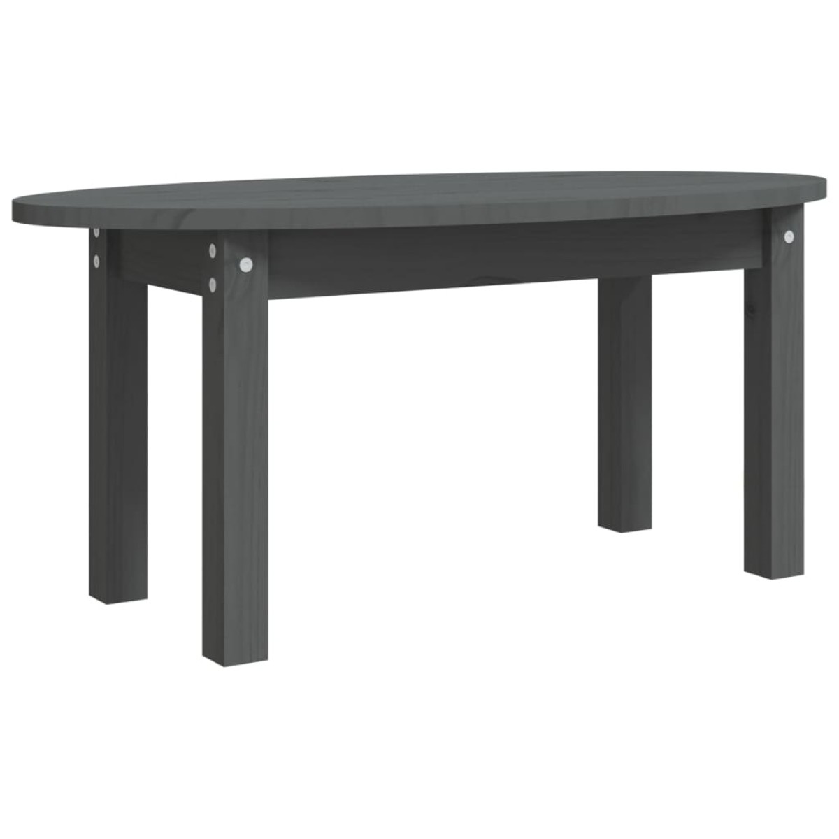 vidaXL Τραπεζάκι Σαλονιού Γκρι 80x40x35 εκ. από Μασίφ Ξύλο Πεύκου