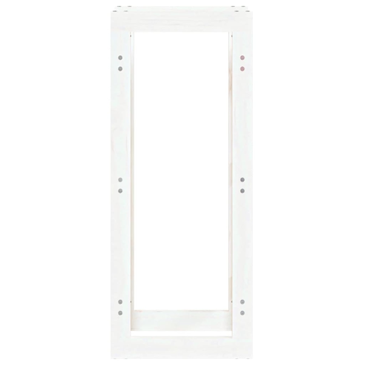 vidaXL Ραφιέρα Καυσόξυλων Λευκή 41x25x100 εκ. από Μασίφ Ξύλο Πεύκου