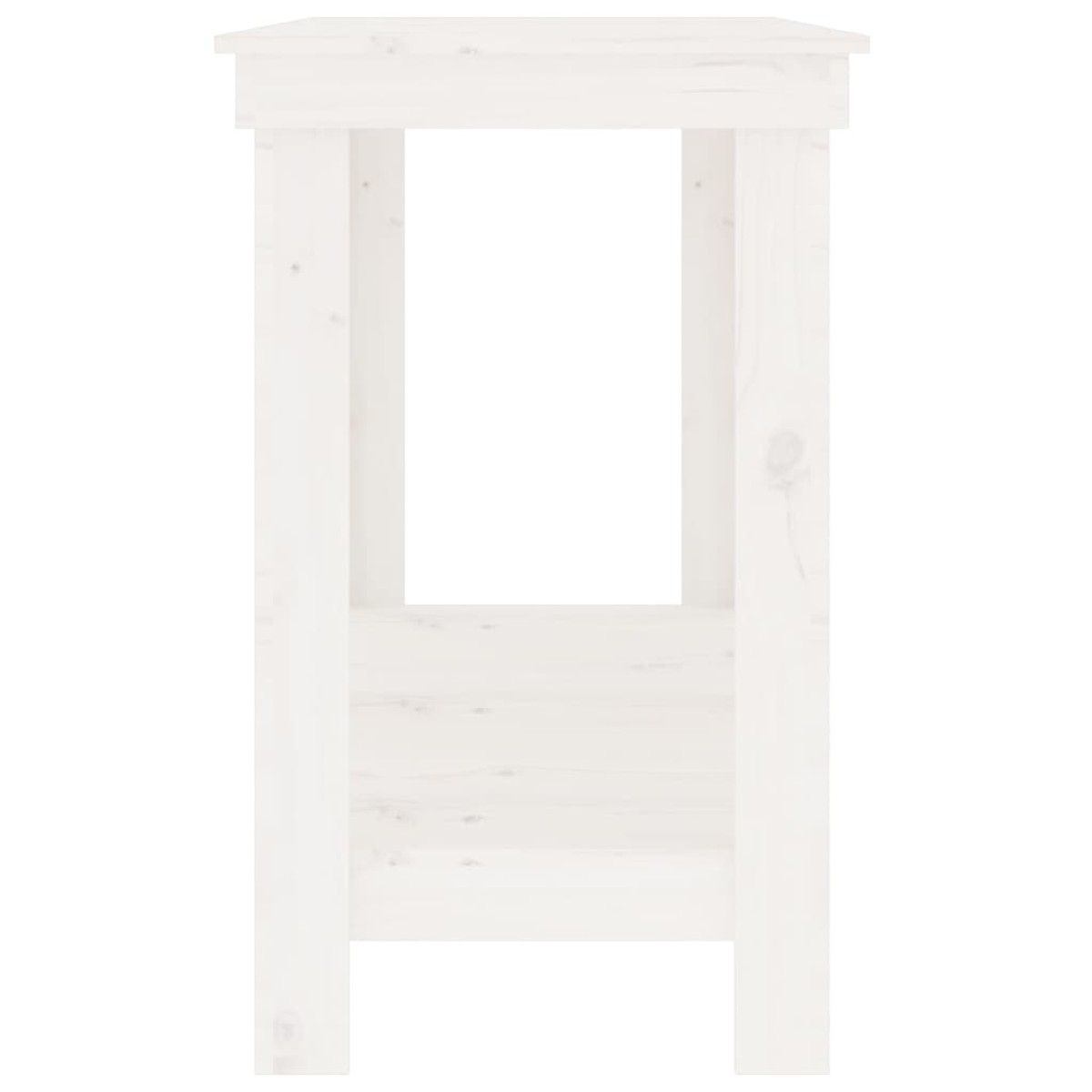 vidaXL Πάγκος Εργασίας Λευκός 180x50x80 εκ. από Μασίφ Ξύλο Πεύκου