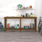 vidaXL Πάγκος Εργασίας Μελί Καφέ 180 x 50 x 80 εκ. Μασίφ Ξύλο Πεύκο