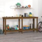 vidaXL Πάγκος Εργασίας Μελί Καφέ 180 x 50 x 80 εκ. Μασίφ Ξύλο Πεύκο