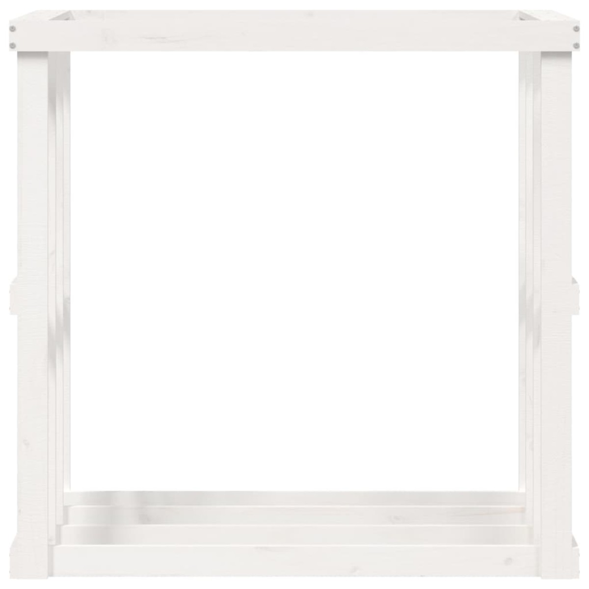 vidaXL Ξυλοθήκη Εξ. Χώρου Λευκή 108x52x106 εκ. από Μασίφ Ξύλο Πεύκου
