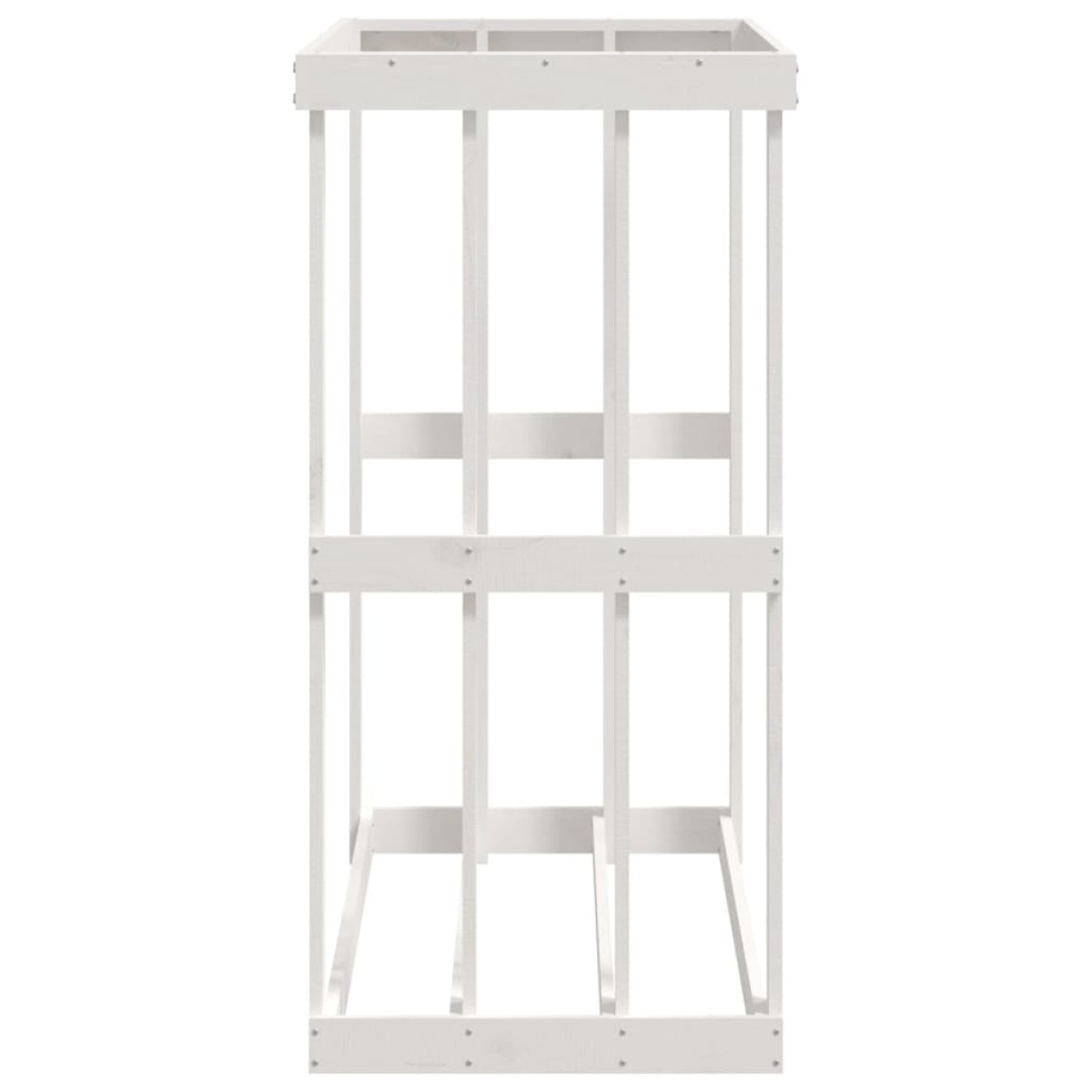 vidaXL Ξυλοθήκη Εξ. Χώρου Λευκή 108x52x106 εκ. από Μασίφ Ξύλο Πεύκου