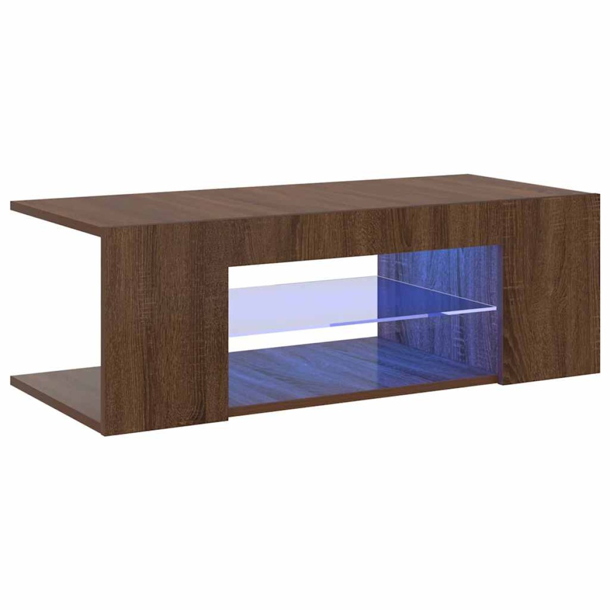 vidaXL Έπιπλο Τηλεόρασης με LED Καφέ Δρυς 90x39x30 εκ.