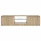 vidaXL Έπιπλο Τηλεόρασης με LED Καπνιστή Δρυς 140x40x35,5 εκ.