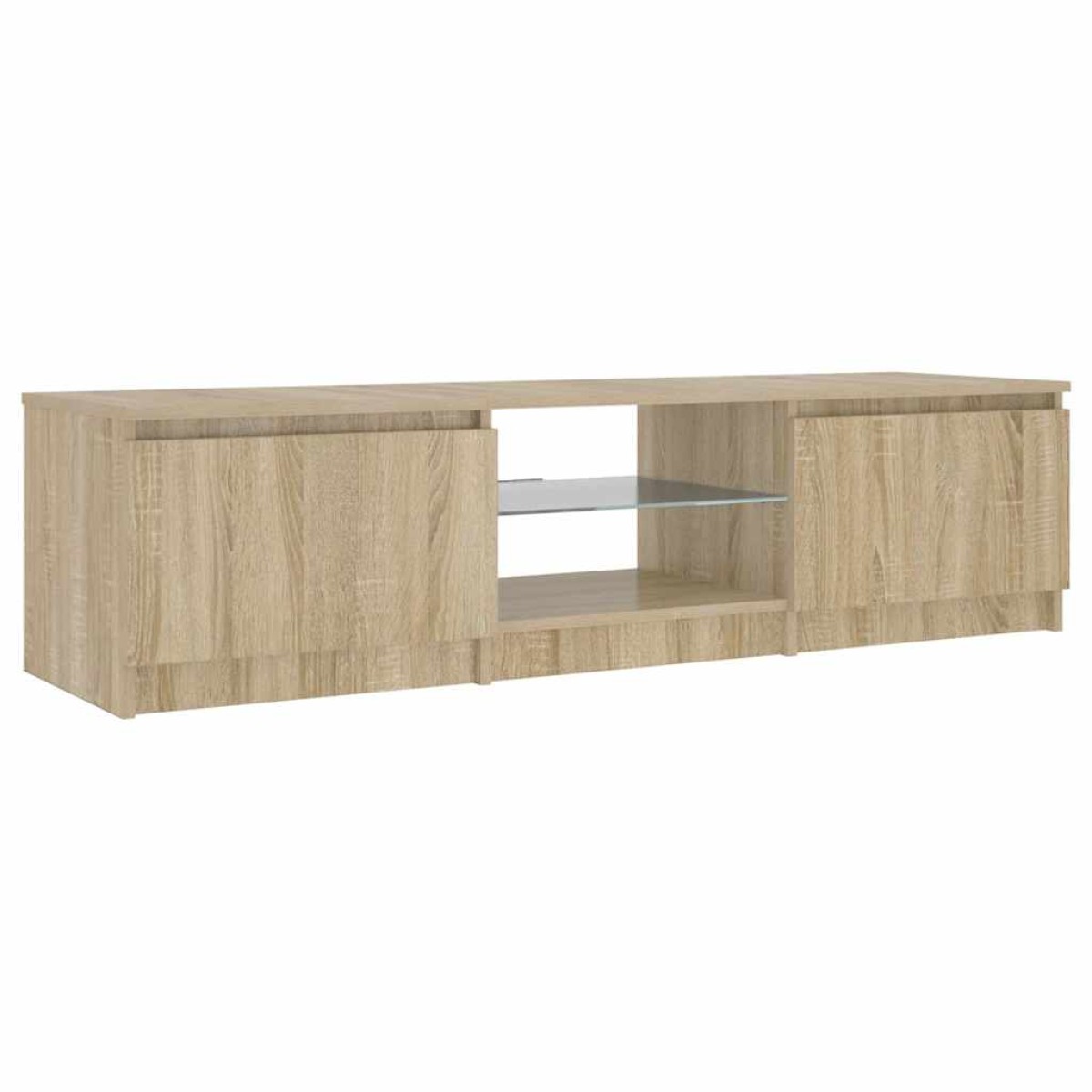 vidaXL Έπιπλο Τηλεόρασης με LED Καπνιστή Δρυς 140x40x35,5 εκ.