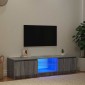 vidaXL Έπιπλο Τηλεόρασης με LED Γκρι Sonoma 140 x 40 x 35,5 εκ.