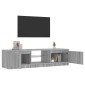 vidaXL Έπιπλο Τηλεόρασης με LED Γκρι Sonoma 140 x 40 x 35,5 εκ.