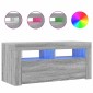 vidaXL Έπιπλο Τηλεόρασης με LED Γκρι Sonoma 90x35x40 εκ.