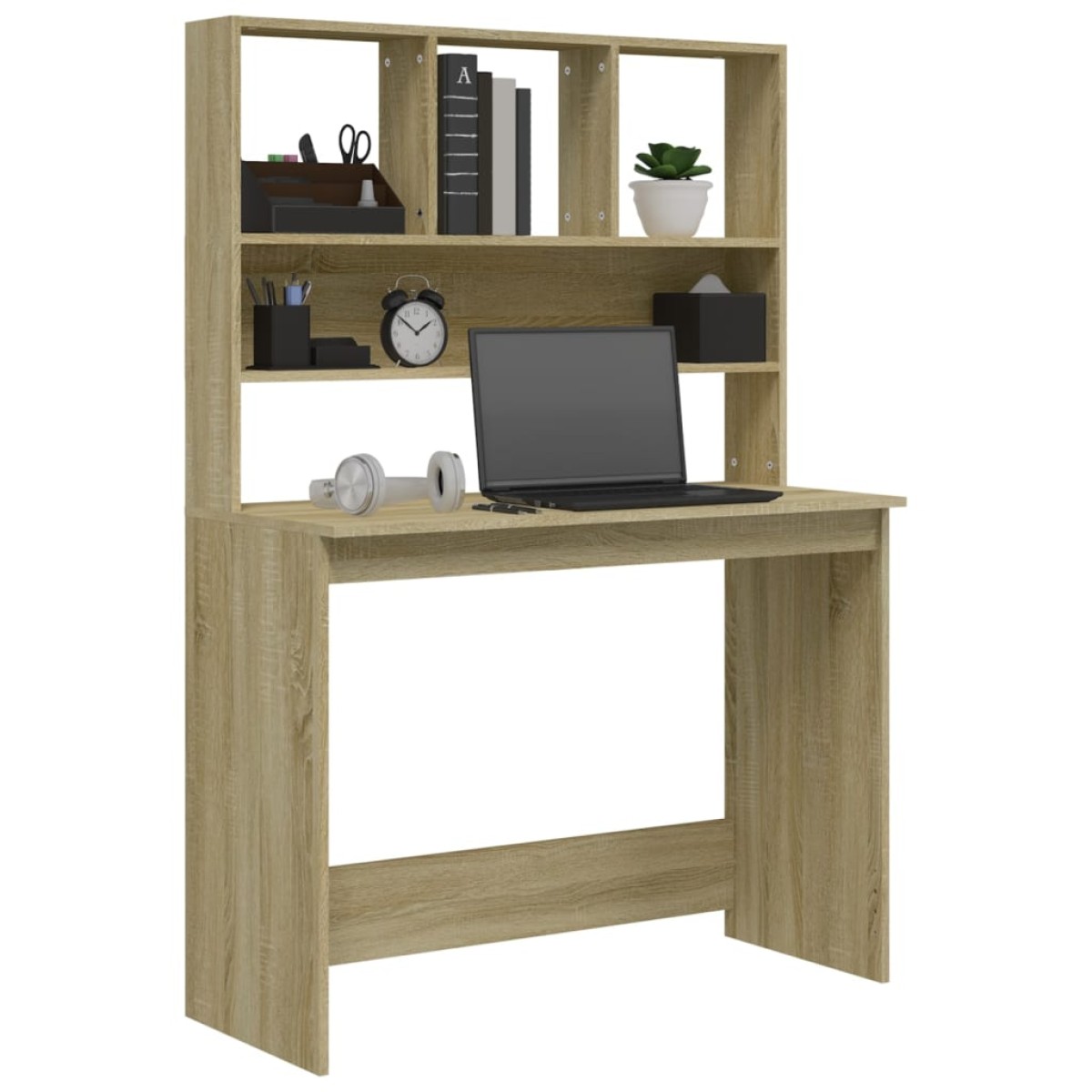 vidaXL Γραφείο με Ράφια Sonoma Δρυς 102x45x148 εκ. Επεξεργασμένο Ξύλο