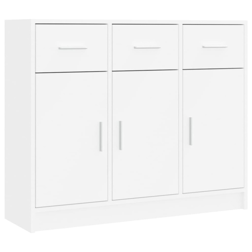 vidaXL Μπουφές Λευκό 91 x 28 x 75 εκ. από Τεχνητό Ξύλο
