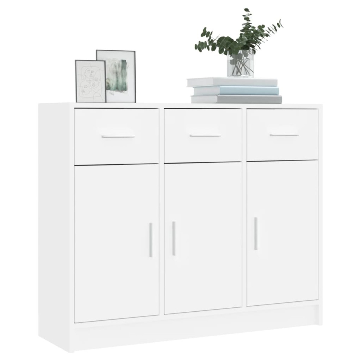 vidaXL Μπουφές Λευκός 91 x 28 x 75 εκ. από Επεξεργασμένο Ξύλο