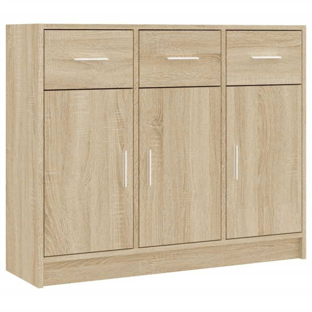 vidaXL Συρταριέρα Sonoma Δρυς 91 x 28 x 75 εκ. Επεξεργασμένο Ξύλο